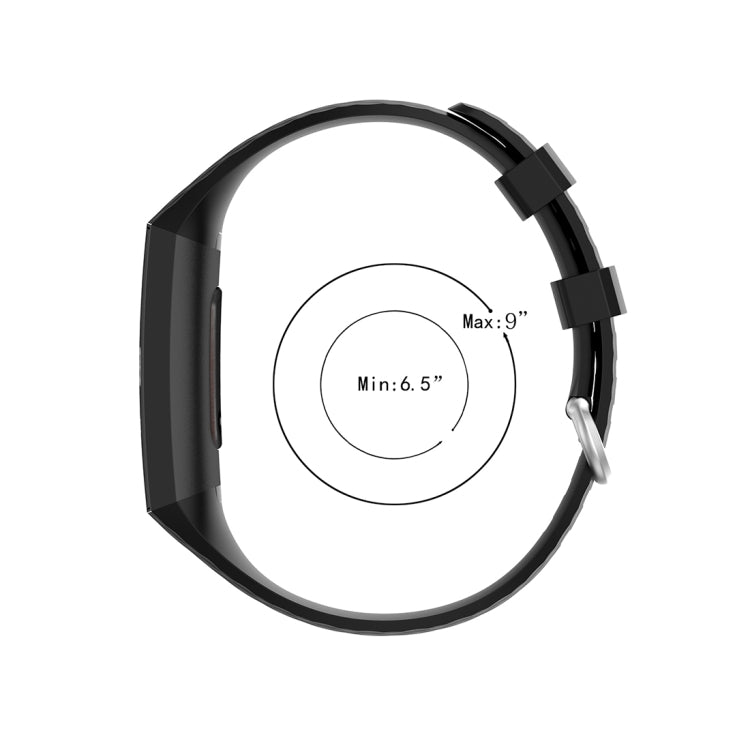 Cinturino per cinturino da polso in TPU con fibbia color argento per Fitbit Charge 4 / Charge 3 / Charge 3 SE, Size: L