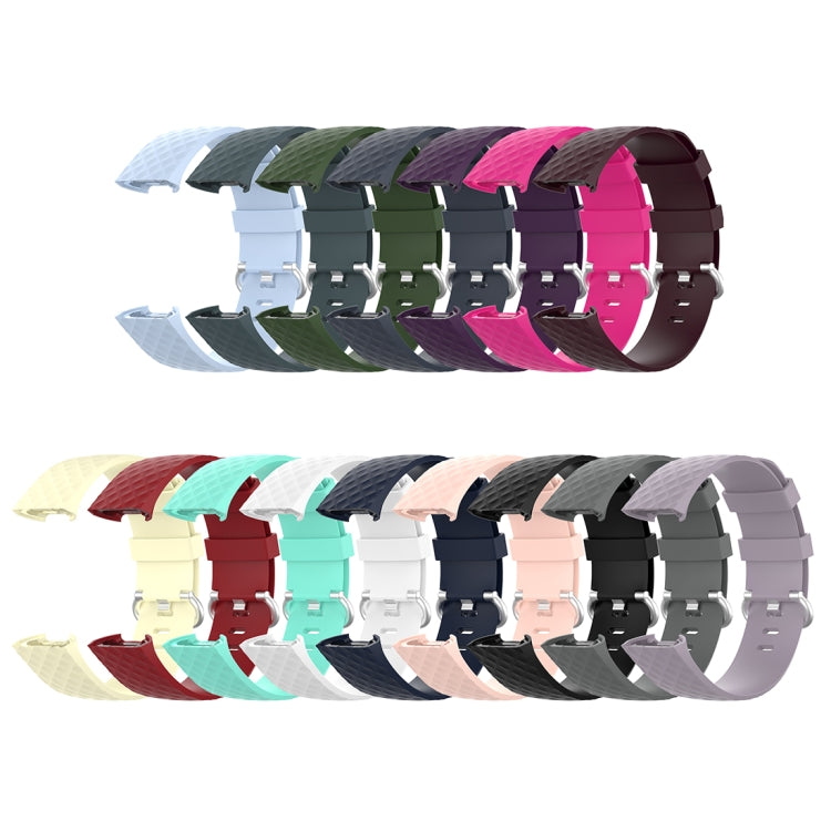 Cinturino per cinturino da polso in TPU con fibbia color argento per Fitbit Charge 4 / Charge 3 / Charge 3 SE, Size: L