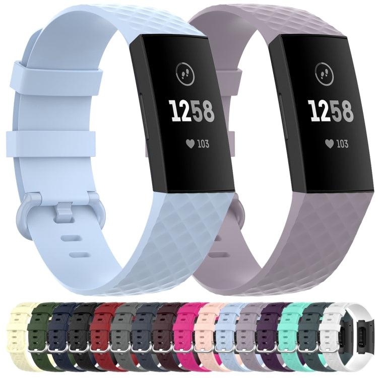 Cinturino per cinturino da polso in TPU con fibbia color argento per Fitbit Charge 4 / Charge 3 / Charge 3 SE, Size: L