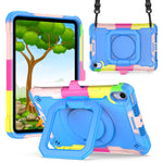 Custodia per tablet con supporto per braccialetto in silicone + PC, For iPad mini 2024 / mini 6, For Samsung Galaxy Tab A8 10.5 2021