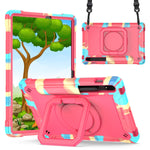 Custodia per tablet con supporto per braccialetto in silicone + PC, For Samsung Galaxy Tab S7 / S8