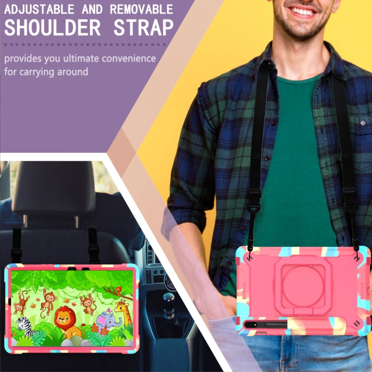 Custodia per tablet con supporto per braccialetto in silicone + PC, For Samsung Galaxy Tab S7 / S8