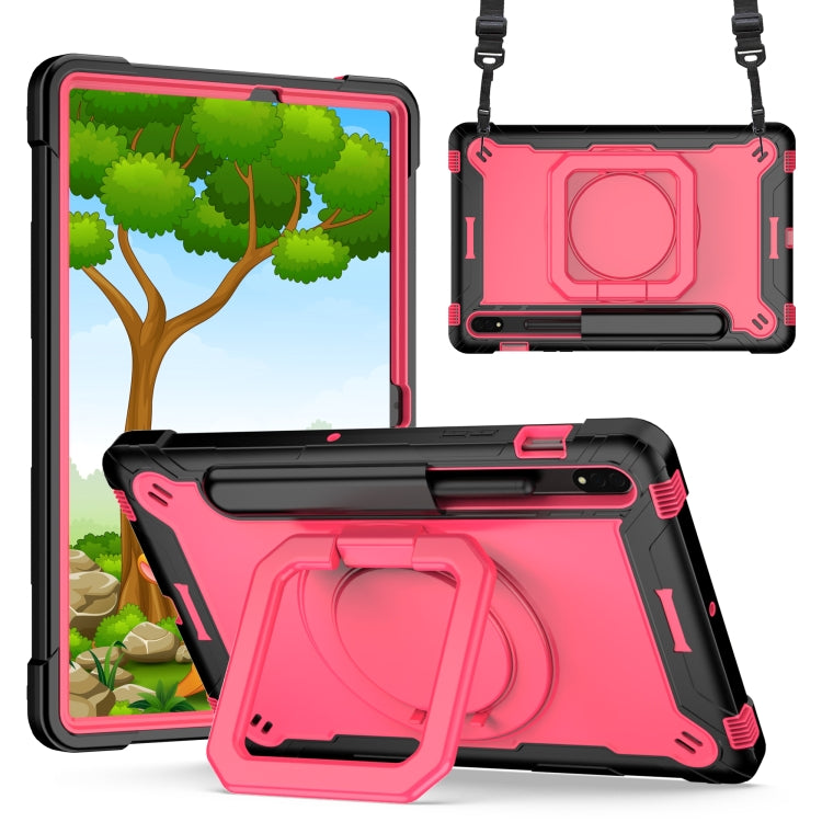 Custodia per tablet con supporto per braccialetto in silicone + PC, For Samsung Galaxy Tab S7 / S8