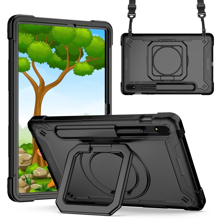 Custodia per tablet con supporto per braccialetto in silicone + PC, For Samsung Galaxy Tab S7 / S8