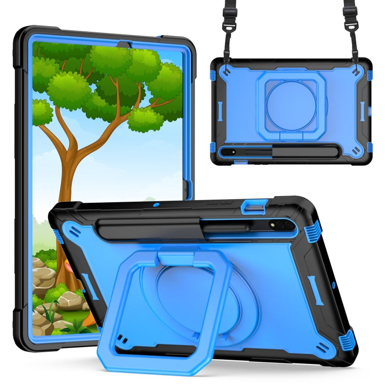 Custodia per tablet con supporto per braccialetto in silicone + PC, For Samsung Galaxy Tab S7 / S8