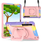 Custodia per tablet con supporto per braccialetto in silicone + PC, For Samsung Galaxy Tab S7 / S8