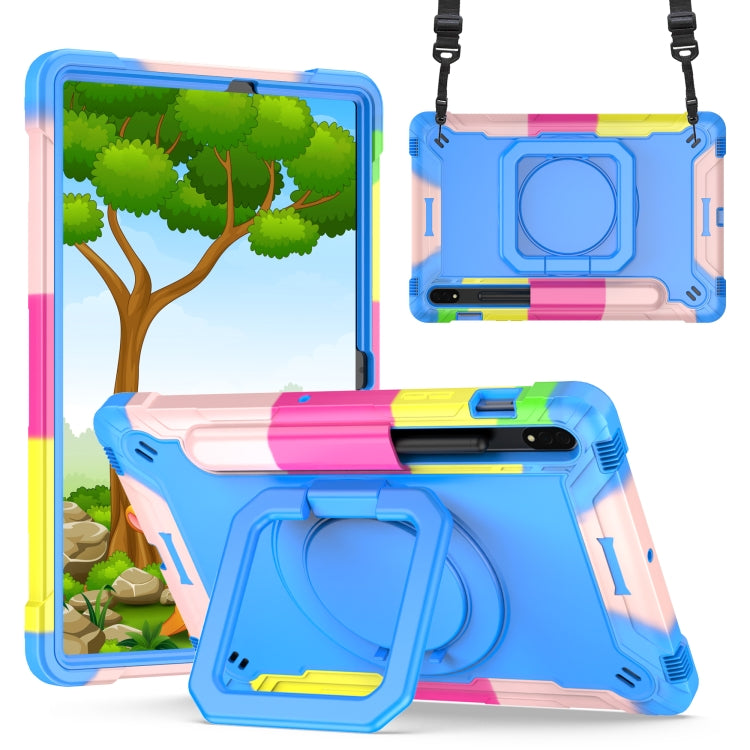 Custodia per tablet con supporto per braccialetto in silicone + PC, For Samsung Galaxy Tab S7 / S8