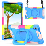 Custodia per tablet con supporto per braccialetto in silicone + PC, For Lenovo Tab M10 HD 2nd Gen, For Samsung Galaxy Tab S7+ / S8+ / S7 FE