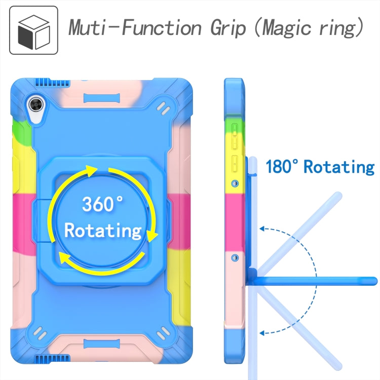 Custodia per tablet con supporto per braccialetto in silicone + PC, For Lenovo Tab M10 HD 2nd Gen, For Samsung Galaxy Tab S7+ / S8+ / S7 FE