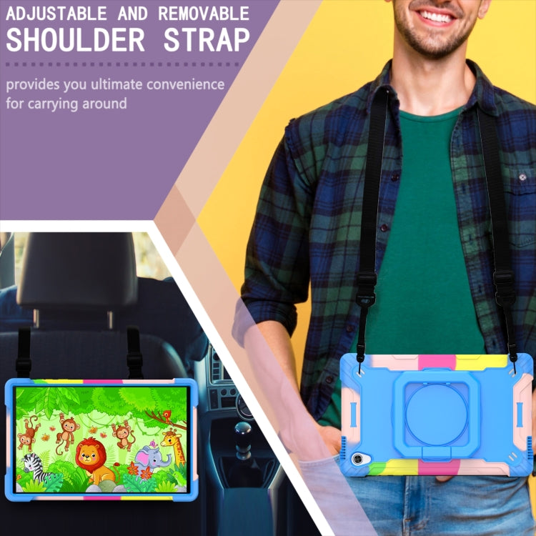 Custodia per tablet con supporto per braccialetto in silicone + PC, For Lenovo Tab M10 HD 2nd Gen, For Samsung Galaxy Tab S7+ / S8+ / S7 FE