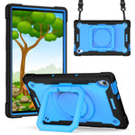 Custodia per tablet con supporto per braccialetto in silicone + PC, For Lenovo Tab M10 HD 2nd Gen, For Samsung Galaxy Tab S7+ / S8+ / S7 FE