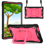 Custodia per tablet con supporto per braccialetto in silicone + PC, For Lenovo Tab M10 HD 2nd Gen, For Samsung Galaxy Tab S7+ / S8+ / S7 FE