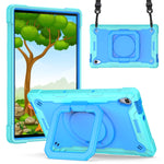 Custodia per tablet con supporto per braccialetto in silicone + PC, For Lenovo Tab M10 HD 2nd Gen, For Samsung Galaxy Tab S7+ / S8+ / S7 FE