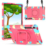 Custodia per tablet con supporto per braccialetto in silicone + PC, For Lenovo Tab M10 HD 2nd Gen, For Samsung Galaxy Tab S7+ / S8+ / S7 FE