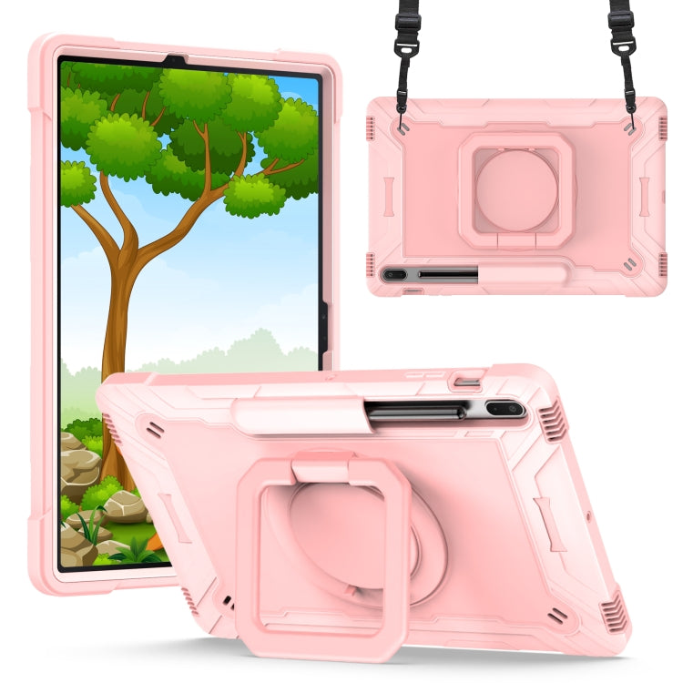 Custodia per tablet con supporto per braccialetto in silicone + PC, For Lenovo Tab M10 HD 2nd Gen, For Samsung Galaxy Tab S7+ / S8+ / S7 FE