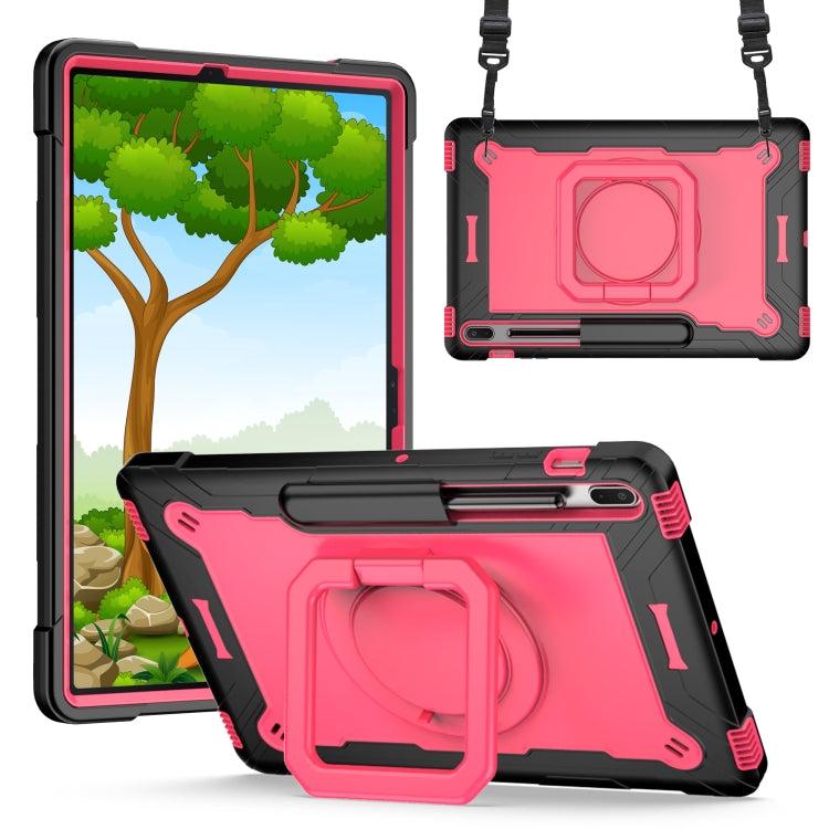Custodia per tablet con supporto per braccialetto in silicone + PC, For Lenovo Tab M10 HD 2nd Gen, For Samsung Galaxy Tab S7+ / S8+ / S7 FE