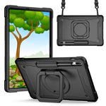 Custodia per tablet con supporto per braccialetto in silicone + PC, For Lenovo Tab M10 HD 2nd Gen, For Samsung Galaxy Tab S7+ / S8+ / S7 FE