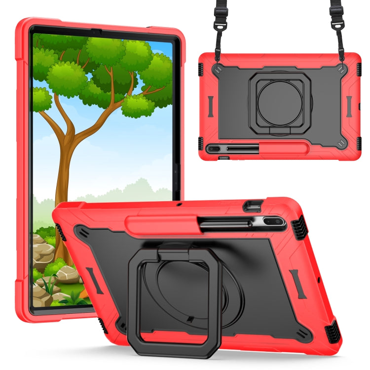 Custodia per tablet con supporto per braccialetto in silicone + PC, For Lenovo Tab M10 HD 2nd Gen, For Samsung Galaxy Tab S7+ / S8+ / S7 FE