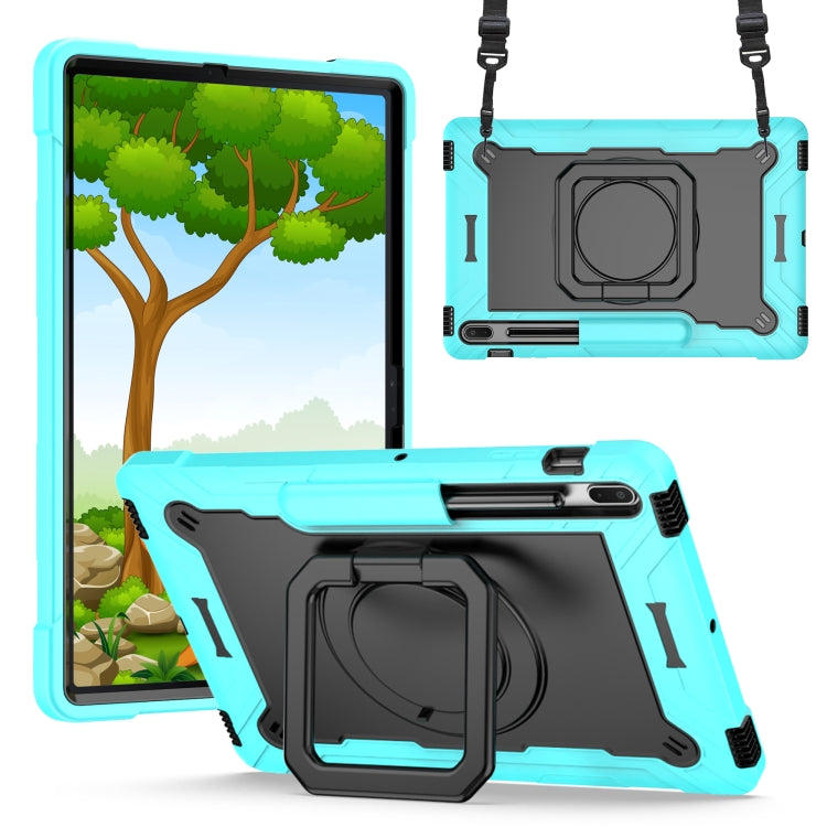 Custodia per tablet con supporto per braccialetto in silicone + PC, For Lenovo Tab M10 HD 2nd Gen, For Samsung Galaxy Tab S7+ / S8+ / S7 FE