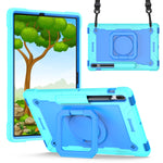 Custodia per tablet con supporto per braccialetto in silicone + PC, For Lenovo Tab M10 HD 2nd Gen, For Samsung Galaxy Tab S7+ / S8+ / S7 FE