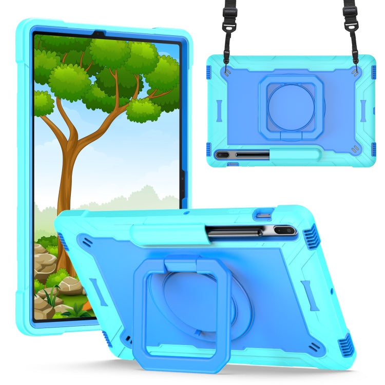Custodia per tablet con supporto per braccialetto in silicone + PC, For Lenovo Tab M10 HD 2nd Gen, For Samsung Galaxy Tab S7+ / S8+ / S7 FE