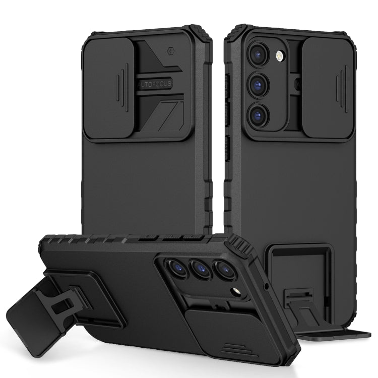 Custodia per telefono camshield scorrevole con supporto stereoscopico, For Samsung Galaxy A04 4G, For Samsung Galaxy S23 5G, For Samsung Galaxy S23+ 5G