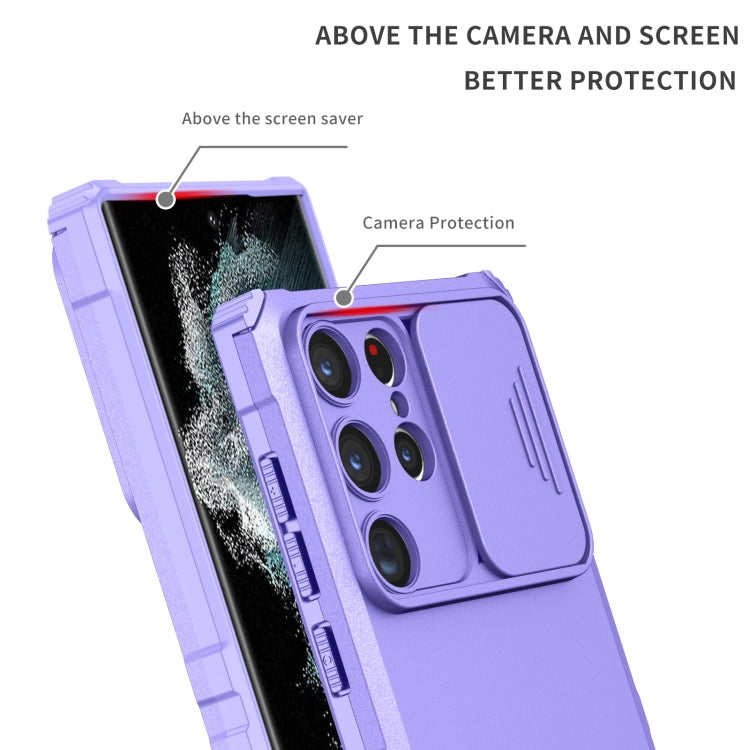 Custodia per telefono camshield scorrevole con supporto stereoscopico, For Samsung Galaxy S23 Ultra 5G, For Samsung Galaxy A14 5G