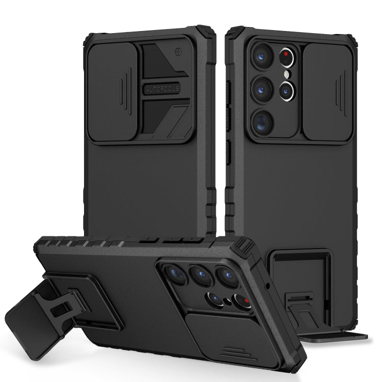 Custodia per telefono camshield scorrevole con supporto stereoscopico, For Samsung Galaxy S23 Ultra 5G, For Samsung Galaxy A14 5G