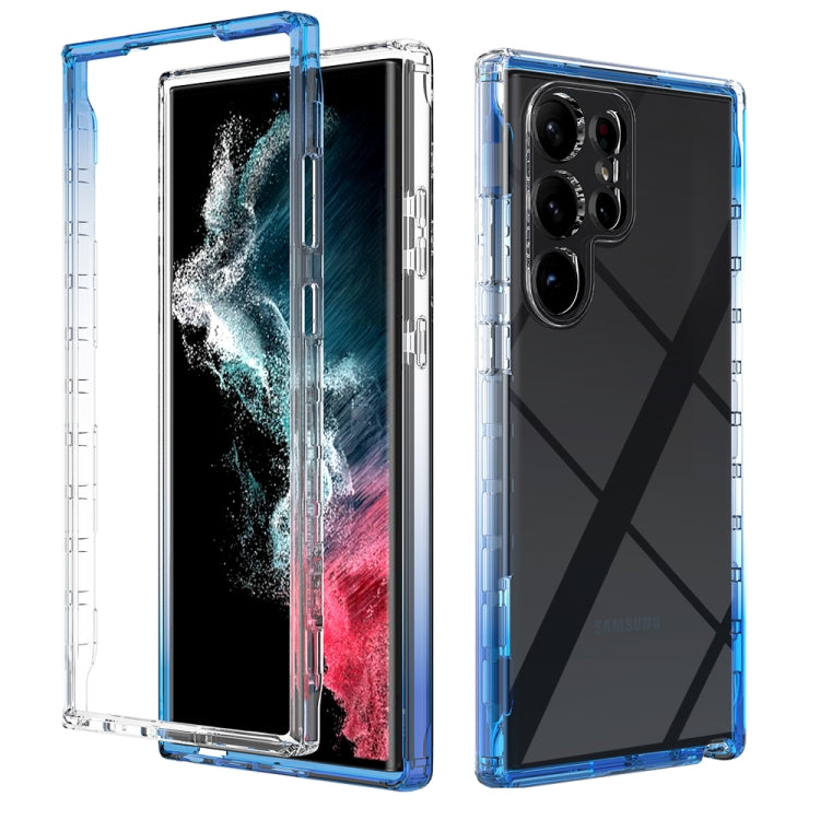 Custodia protettiva per telefono trasparente in TPU + PC a colori sfumati, For Samsung Galaxy S23 Ultra 5G, For Samsung Galaxy S23+ 5G, For Samsung Galaxy S23 5G