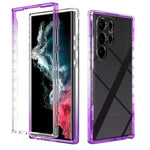 Custodia protettiva per telefono trasparente in TPU + PC a colori sfumati, For Samsung Galaxy S23 Ultra 5G, For Samsung Galaxy S23+ 5G, For Samsung Galaxy S23 5G