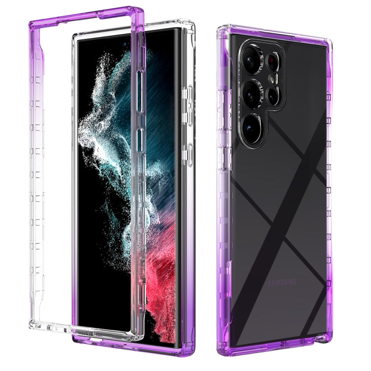 Custodia protettiva per telefono trasparente in TPU + PC a colori sfumati, For Samsung Galaxy S23 Ultra 5G, For Samsung Galaxy S23+ 5G, For Samsung Galaxy S23 5G