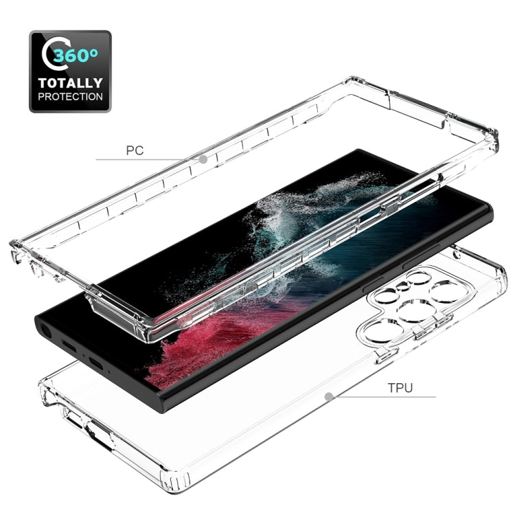 Custodia protettiva per telefono trasparente in TPU + PC a colori sfumati, For Samsung Galaxy S23 Ultra 5G, For Samsung Galaxy S23+ 5G, For Samsung Galaxy S23 5G