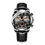 Orologio multifunzionale in pelle da uomo luminoso impermeabile al quarzo, OCHSTIN 6123C