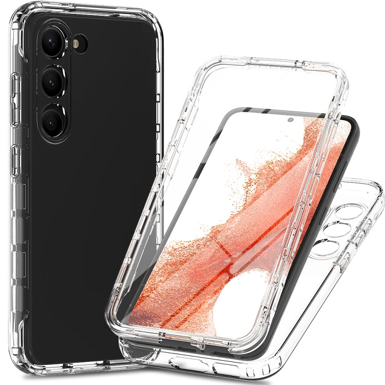 Custodia protettiva integrata per telefono in TPU + PC + PET a colori sfumati trasparenti, For Samsung Galaxy S23 Ultra 5G, For Samsung Galaxy S23+ 5G, For Samsung Galaxy S23 5G