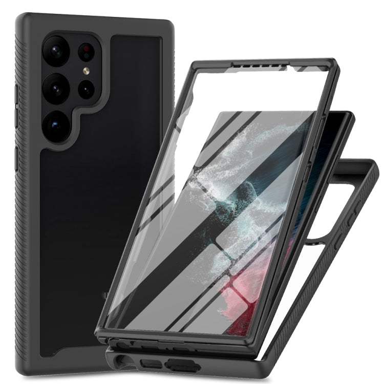 Custodia protettiva per telefono trasparente integrata a due strati in TPU + PC + PET, For Samsung Galaxy S23 Ultra 5G, For Samsung Galaxy S23+ 5G, For Samsung Galaxy S23 5G