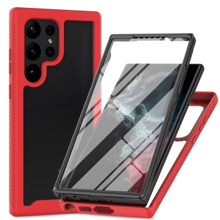 Custodia protettiva per telefono trasparente integrata a due strati in TPU + PC + PET, For Samsung Galaxy S23 Ultra 5G, For Samsung Galaxy S23+ 5G, For Samsung Galaxy S23 5G