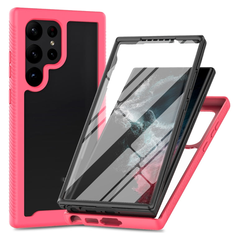 Custodia protettiva per telefono trasparente integrata a due strati in TPU + PC + PET, For Samsung Galaxy S23 Ultra 5G, For Samsung Galaxy S23+ 5G, For Samsung Galaxy S23 5G