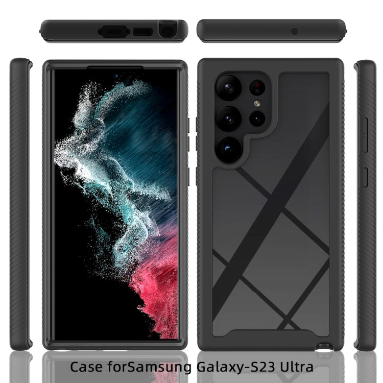 Custodia protettiva per telefono trasparente integrata a due strati in TPU + PC + PET, For Samsung Galaxy S23 Ultra 5G, For Samsung Galaxy S23+ 5G, For Samsung Galaxy S23 5G