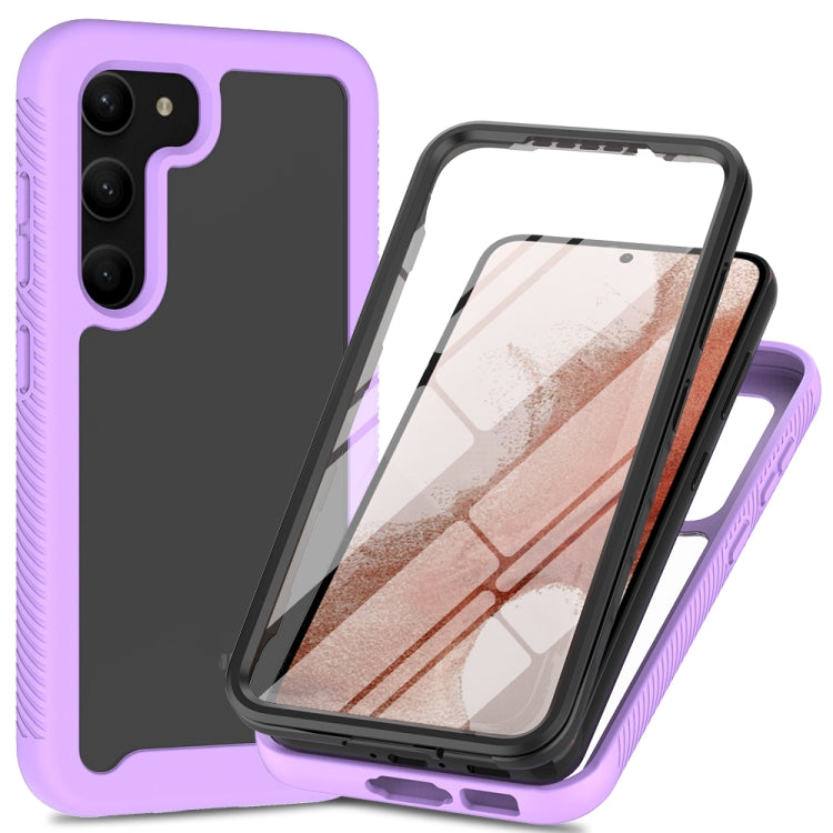 Custodia protettiva per telefono trasparente integrata a due strati in TPU + PC + PET, For Samsung Galaxy S23 Ultra 5G, For Samsung Galaxy S23+ 5G, For Samsung Galaxy S23 5G