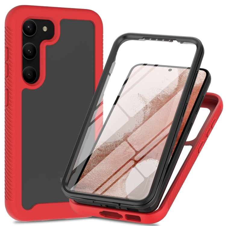 Custodia protettiva per telefono trasparente integrata a due strati in TPU + PC + PET, For Samsung Galaxy S23 Ultra 5G, For Samsung Galaxy S23+ 5G, For Samsung Galaxy S23 5G