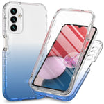 Custodia protettiva integrata per telefono in TPU + PC + PET a colori sfumati trasparenti, For Samsung Galaxy A14 4G / A14 5G