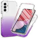 Custodia protettiva integrata per telefono in TPU + PC + PET a colori sfumati trasparenti, For Samsung Galaxy A14 4G / A14 5G