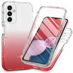 Custodia protettiva integrata per telefono in TPU + PC + PET a colori sfumati trasparenti, For Samsung Galaxy A14 4G / A14 5G