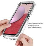 Custodia protettiva integrata per telefono in TPU + PC + PET a colori sfumati trasparenti, For Samsung Galaxy A14 4G / A14 5G