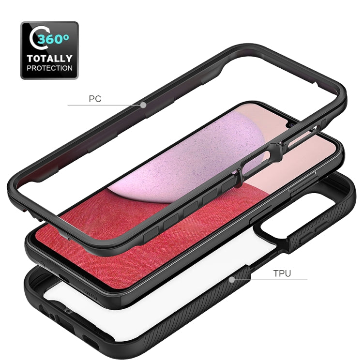 Custodia protettiva per telefono in TPU + PC trasparente integrata a due strati, For Samsung Galaxy A14 5G