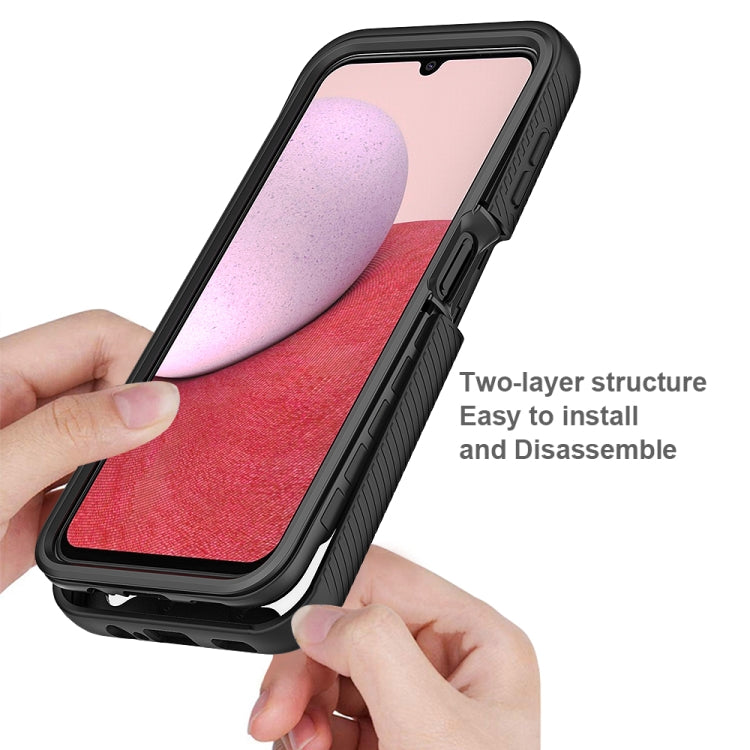 Custodia protettiva per telefono in TPU + PC trasparente integrata a due strati, For Samsung Galaxy A14 5G