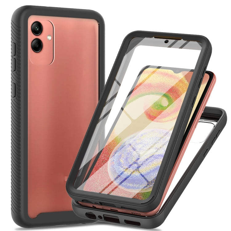 Custodia protettiva per telefono trasparente integrata a due strati in TPU + PC + PET, For Samsung Galaxy A04, For Samsung Galaxy A14 5G