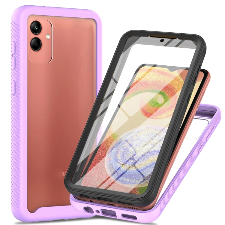 Custodia protettiva per telefono trasparente integrata a due strati in TPU + PC + PET, For Samsung Galaxy A04, For Samsung Galaxy A14 5G
