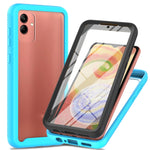 Custodia protettiva per telefono trasparente integrata a due strati in TPU + PC + PET, For Samsung Galaxy A04, For Samsung Galaxy A14 5G