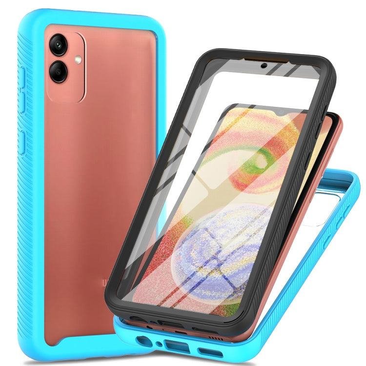 Custodia protettiva per telefono trasparente integrata a due strati in TPU + PC + PET, For Samsung Galaxy A04, For Samsung Galaxy A14 5G